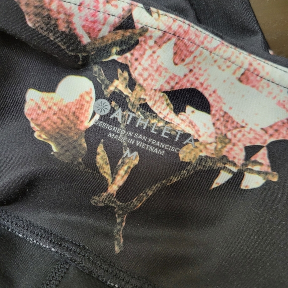 LOT OF 4 Athleta Leggings: Floral, Stripe, Mesh, Exhale - Size M / MP - Picture 9 of 11